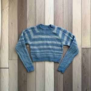 Zara Stripped Cropped Knit Sweater